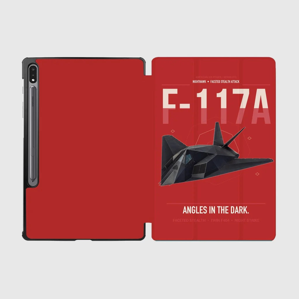 F-117A Nighthawk design on red samsung tablet tablet case