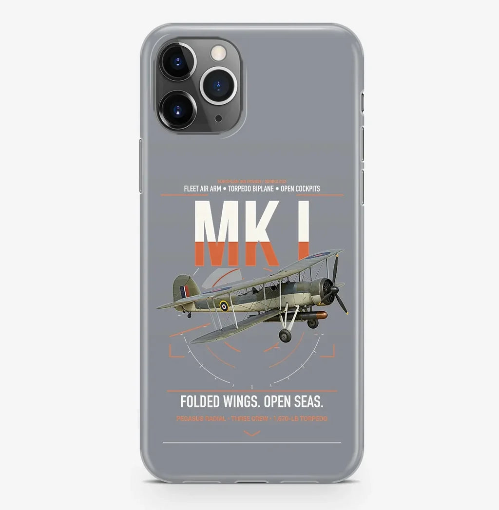 Fairey Swordfish Mk I design on gray magsafe iphone case, for iPhone Pro Max