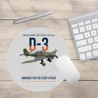 Thumbnail for Junkers Ju 87D-3 design on light gray round mouse pad