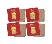 Thumbnail for Leopold Sedar Senghor International Airport (DKR) design on red 4 pieces set coaster