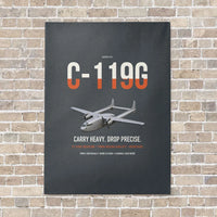 Thumbnail for C-119G Flying Boxcar vertical canvas print - no frame - gray background