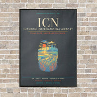 Thumbnail for Incheon International Airport ICN - Canvas Framed - Gray