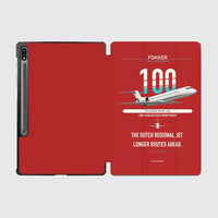 Thumbnail for Fokker 100 design on red samsung tablet tablet case