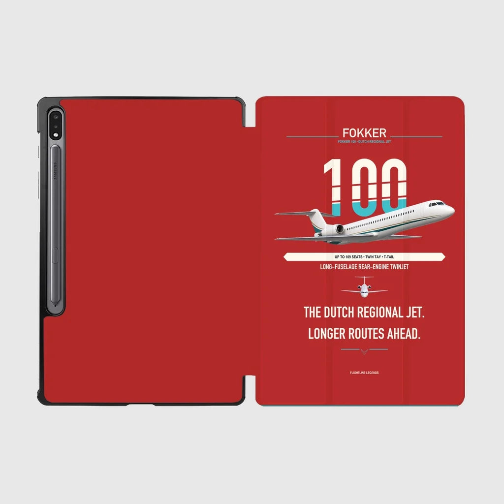 Fokker 100 design on red samsung tablet tablet case