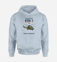 Thumbnail for Korea Aerospace Industries KUH-1 Surion design on light blue double-side hoodie, single-side print