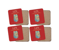 Thumbnail for Matsu Nangan Airport (LZN) design on red 4 pieces set coaster