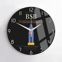 Thumbnail for Brasilia - Presidente Juscelino Kubitschek International Airport BSB Wall-Clock No-Frame - Black