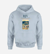 Thumbnail for Milas-Bodrum Airport (BJV) design on light blue hoodie single-side print