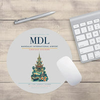 Thumbnail for Mandalay International Airport (MDL) design on light gray round mouse pad
