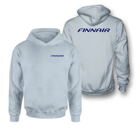 Thumbnail for Finnair Airlines logo on light blue double side hoodie