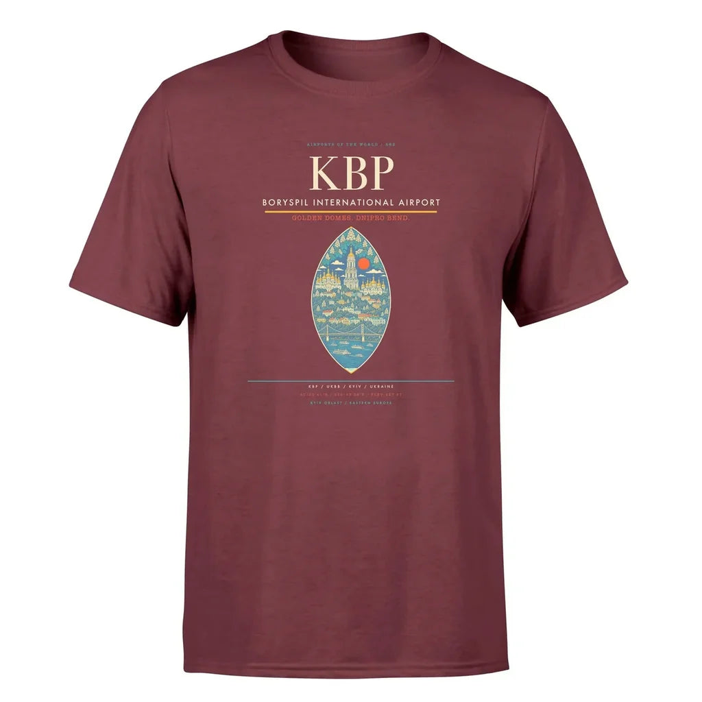 Kyiv Airport (KBP) Premium T-Shirt Dark Red