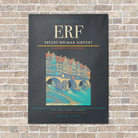 Thumbnail for Erfurt-Weimar Airport ERF vertical canvas print - no frame - gray background