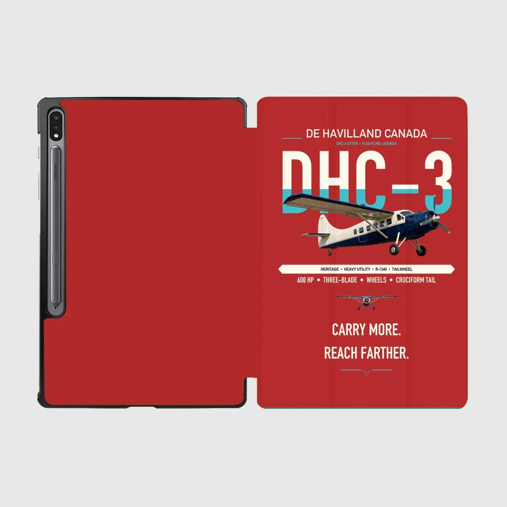 DHC-3 Otter design on red samsung tablet tablet case