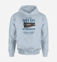 Thumbnail for SPEY 511 design on light blue hoodie single side