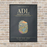 Thumbnail for Adelaide Airport ADL - Canvas Framed - Gray
