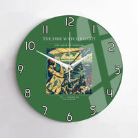 Thumbnail for VINTAGE G4194 - The Fire Watch Flight - Designed Wall Clocks design on green no-frame