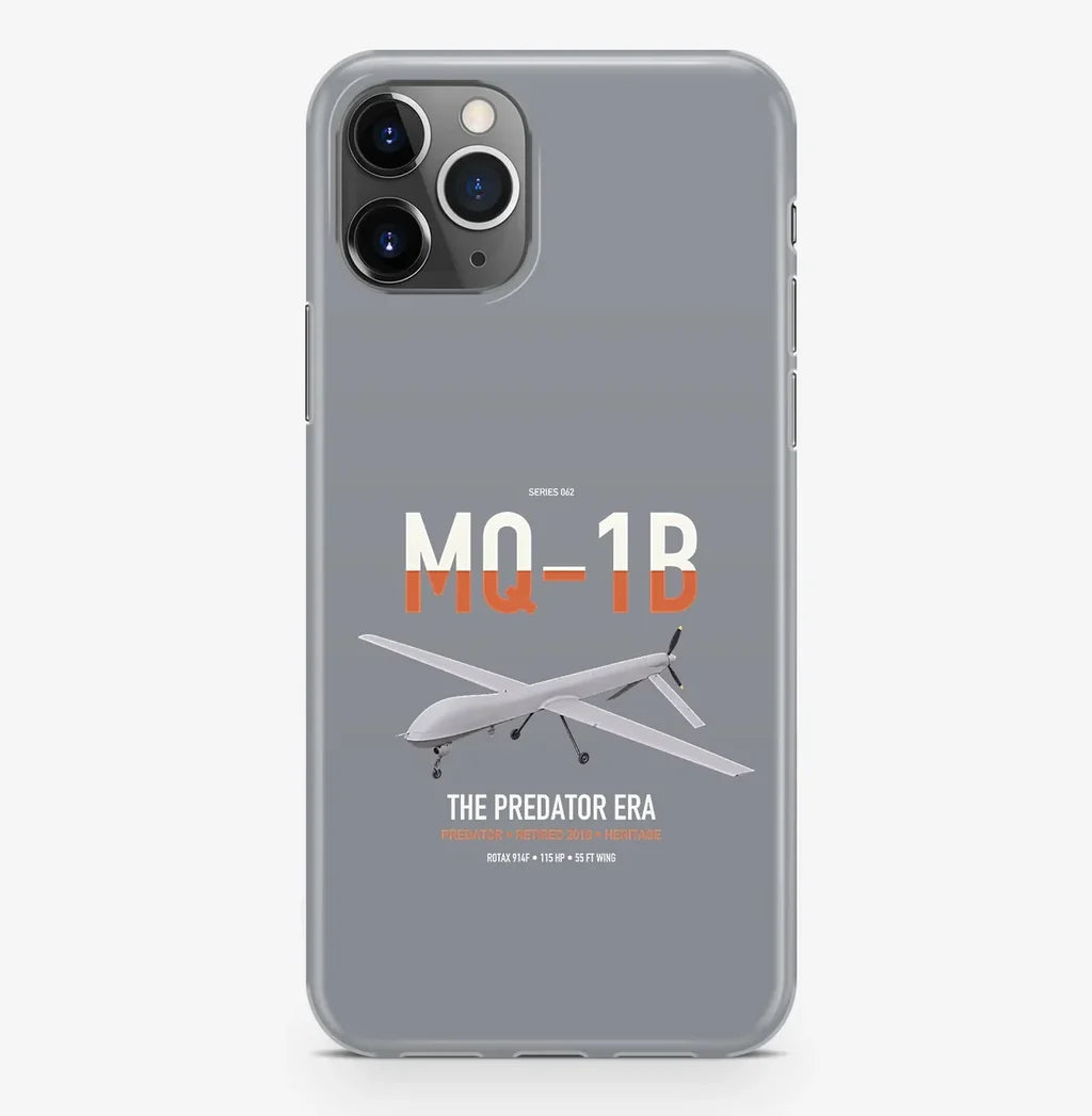 MQ-1B Predator design on gray magsafe iphone case, for iPhone Pro Max