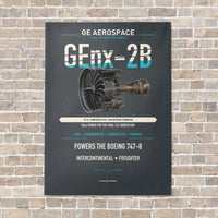 Thumbnail for GEnx-2B vertical canvas print - no frame - gray background