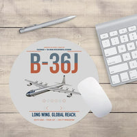 Thumbnail for B-36J Peacemaker design on light gray round mouse pad