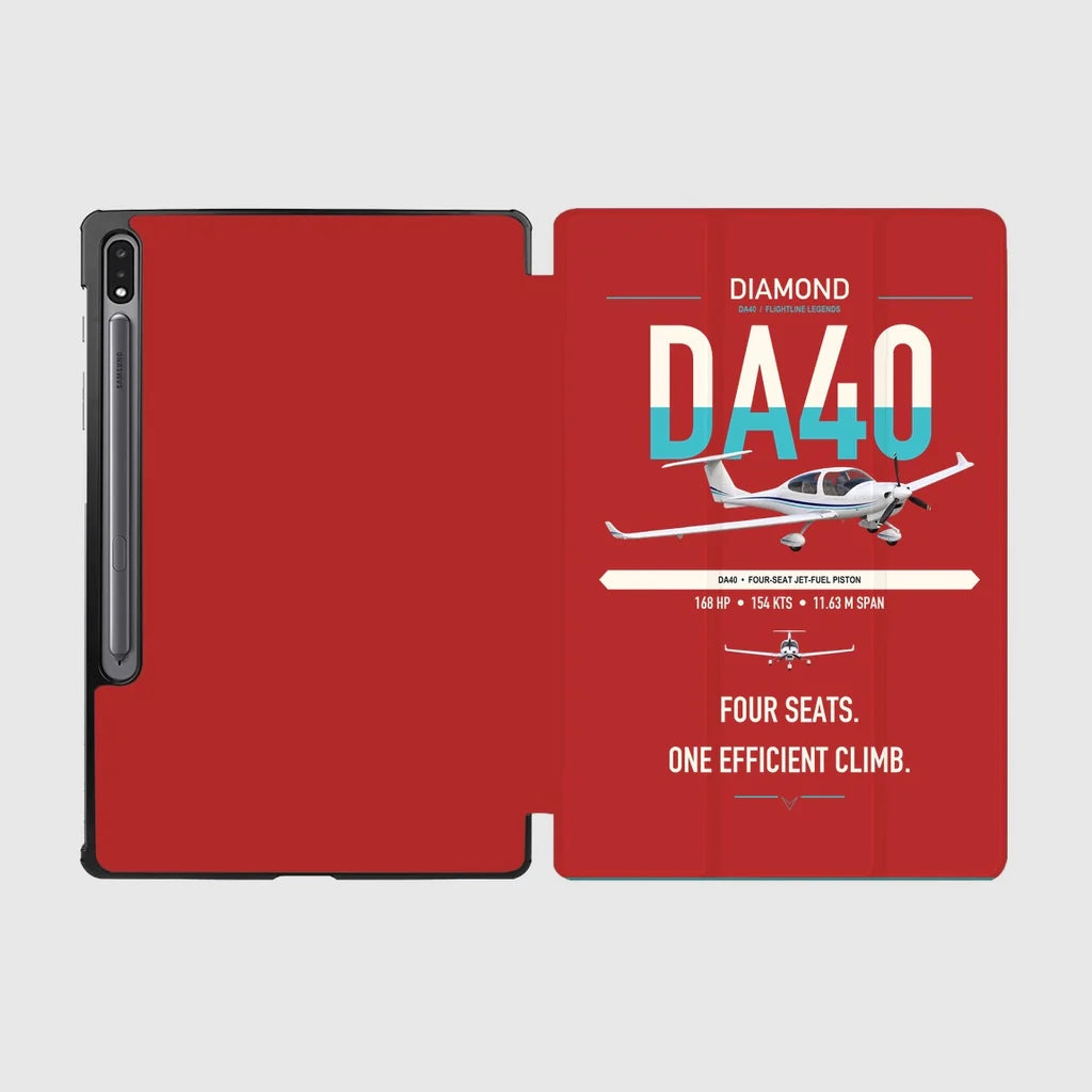 Diamond DA40 design on red samsung tablet tablet case