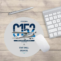 Thumbnail for Cessna 152 design on light gray round mouse pad