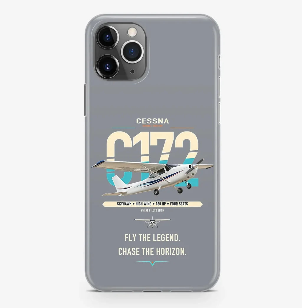 Cessna 172 Skyhawk design on gray magsafe iphone case, for iPhone Pro Max