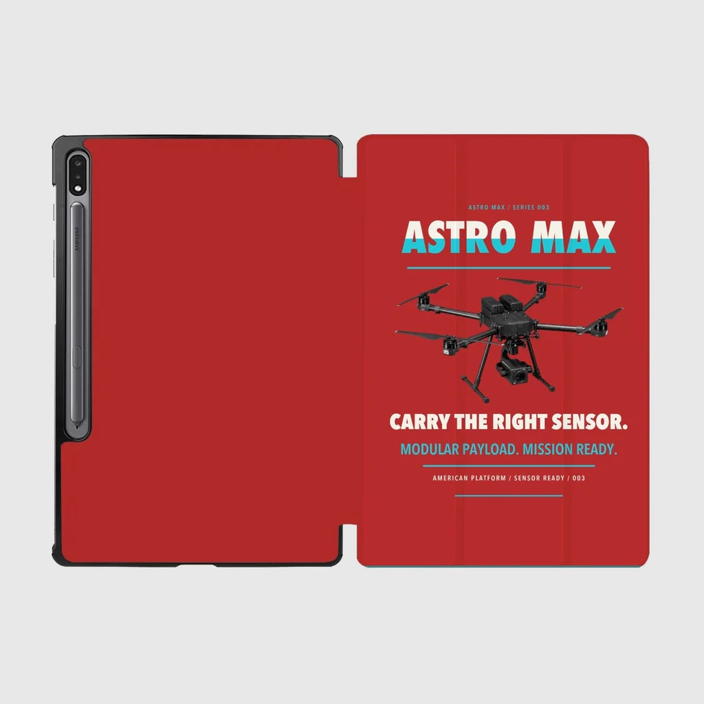 Freefly Astro Max design on red samsung tablet tablet case