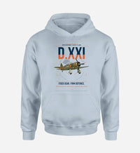 Thumbnail for Fokker D.XXI — Dutch LVA aircraft 221 design on light blue double-side hoodie, single-side print