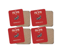 Thumbnail for Boeing CH-47D design on red 4 pieces set coaster