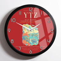 Thumbnail for Billy Bishop Toronto City Airport YTZ Wall-Clock Framed - Red