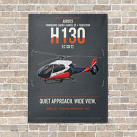 Thumbnail for Airbus H130 vertical canvas print - no frame - gray background
