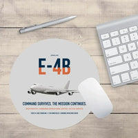 Thumbnail for E-4B Nightwatch design on light gray round mouse pad