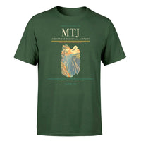 Thumbnail for Montrose Regional Airport (MTJ) T-Shirt single-side front print in Dark Green | montrose-regional-airport-mtj-double-side-t-shirt