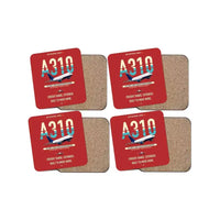 Thumbnail for Airbus A310-300P2F design on red 4 pieces set coaster