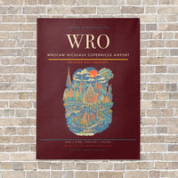 Thumbnail for Wrocaw Nicolaus Copernicus Airport WRO - Canvas No Frame - Dark Red