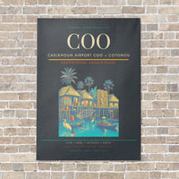Thumbnail for Cadjehoun Airport COO — Cotonou vertical canvas print - no frame - gray background
