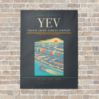 Thumbnail for Inuvik (Mike Zubko) Airport YEV vertical canvas print - no frame - gray background