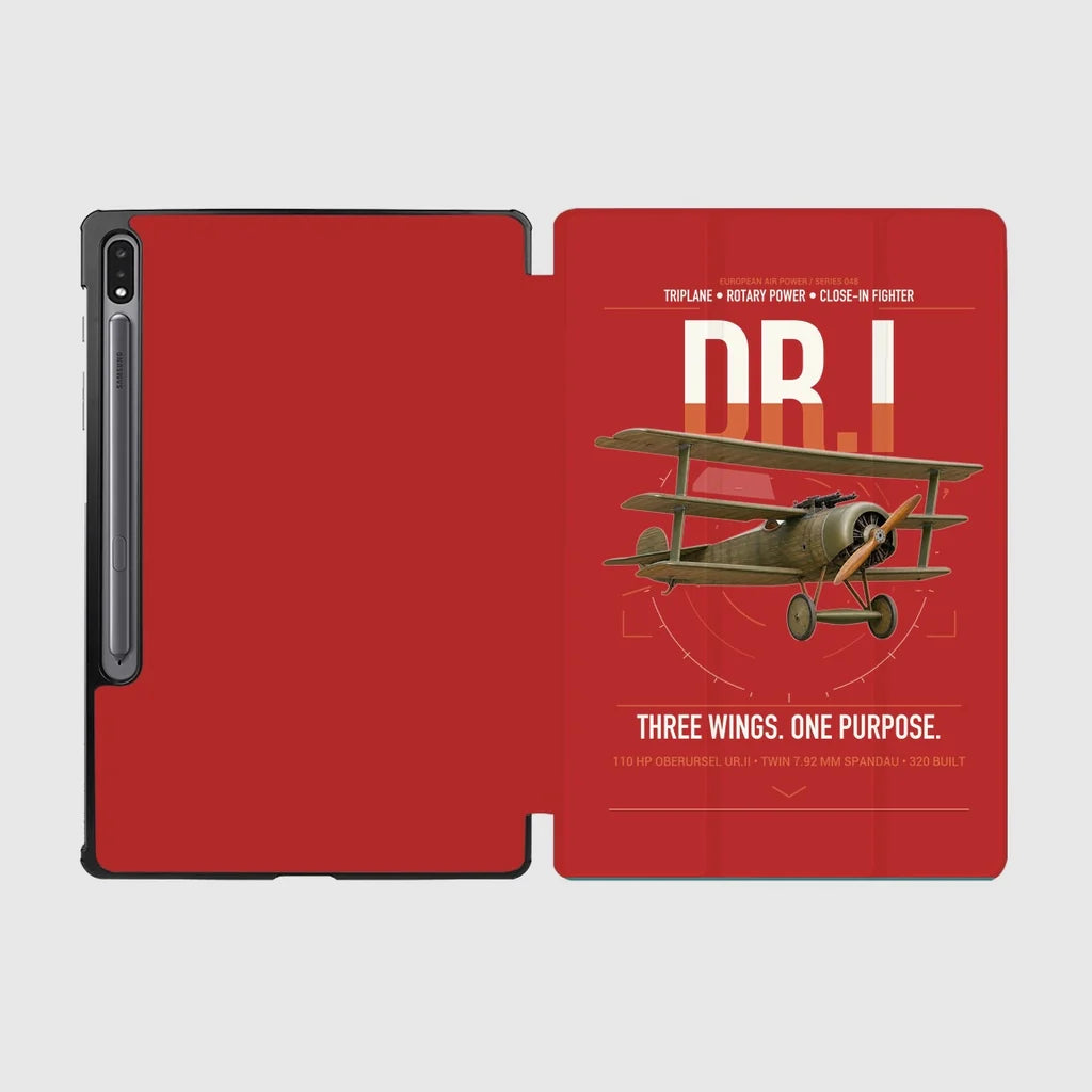 Fokker Dr.I design on red samsung tablet tablet case