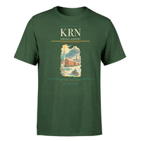 Thumbnail for Kiruna Airport (KRN) T-Shirt single-side front print in Dark Green | kiruna-airport-krn-double-side-t-shirt