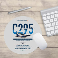 Thumbnail for Airbus C295 Firefighter design on light gray round mouse pad