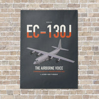 Thumbnail for EC-130J Commando Solo III vertical canvas print - no frame - gray background
