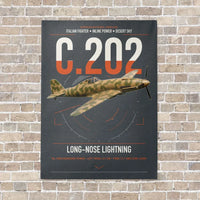 Thumbnail for Macchi C.202 Folgore vertical canvas print - no frame - gray background