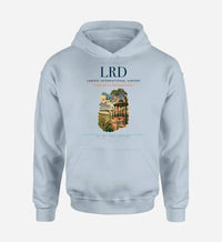 Thumbnail for Laredo International Airport (LRD) design on light blue hoodie single-side print