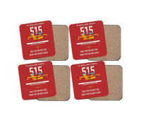 Thumbnail for De Havilland Canadair 515 design on red 4 pieces set coaster