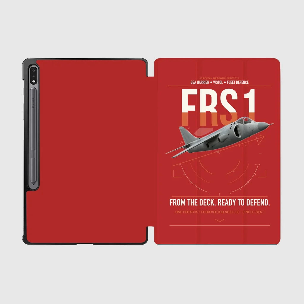 British Aerospace Sea Harrier FRS.1 design on red samsung tablet tablet case