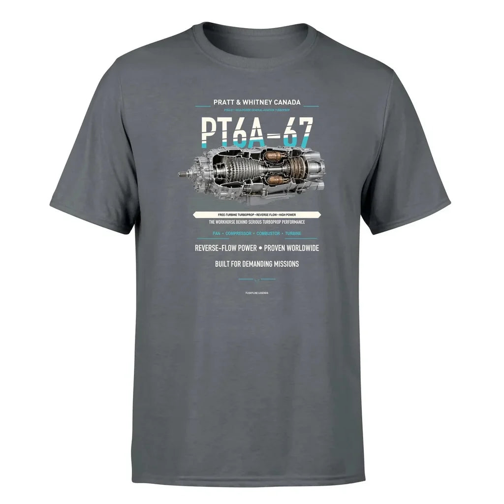 PT6A-67 design on gray single side