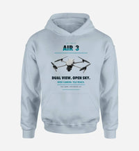 Thumbnail for DJI Air 3 design on light blue hoodie single side