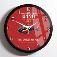 Thumbnail for Airbus H130 design on red framed wall clock