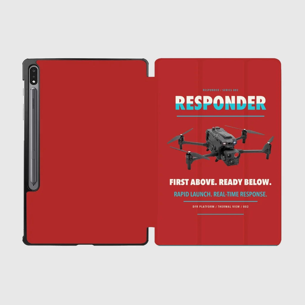 BRINC Responder design on red samsung tablet tablet case