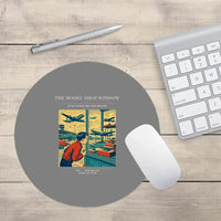 Thumbnail for VINTAGE G4381 - The Model Shop Window - Designed Mouse Pads design on gray round